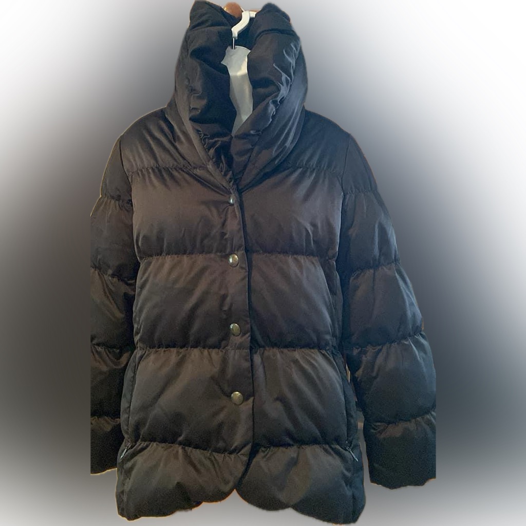 Rugby Ralph Lauren Down Puffy Jacket Women’s Large Button Front 3/4 Neck